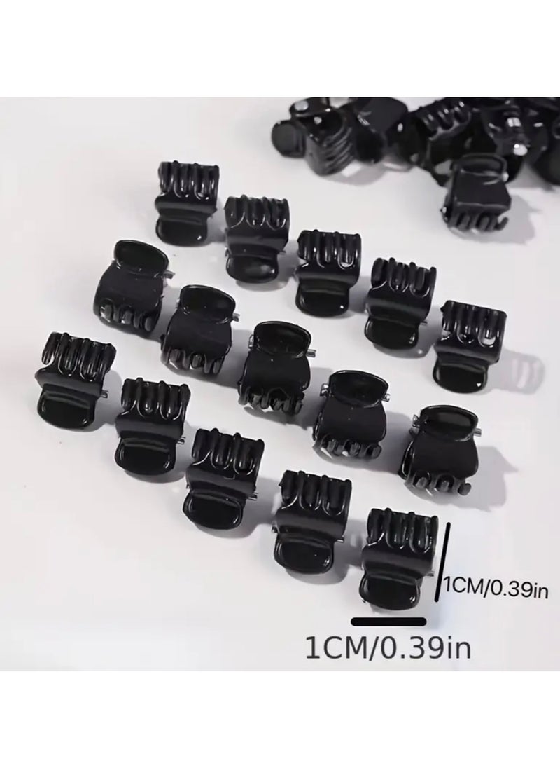 CleanWave - The Pure Effect 50 PCS Mini Black Hair Claw Clips, Anti-Slip, Strong Grip, Multifunction Bangs Clamp Clips, Strong Shark Claw Braid Hair Clip, Simple Style Women Hair Accessories – (Black)  - Image 5