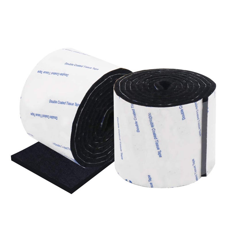 Shintop Shintop Felt Tape DIY Adhesive Heavy Duty Felt Strip Roll Cut into Any Shape to Protect Your Hardwood and Laminate Flooring 196 x 393 Inches Pack of 2 Black 