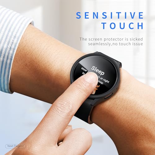 Cuteey 6+6 Pack for Samsung Galaxy Watch 7 Screen Protector Case 44mm, Hard PC Bumper Cover with Anti-Fog Tempered Glass Protective Film for Galaxy Watch 7 Accessories Neutral,44mm - Image 5