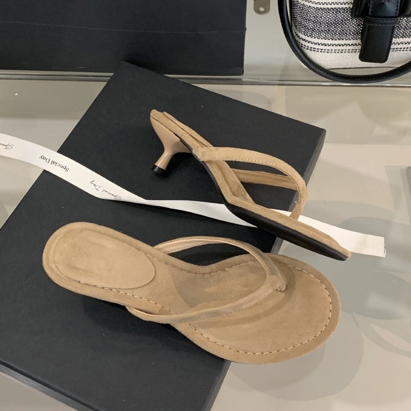Women's High Heel French Toe Post Flip Flops Summer 2025 New - Image 3