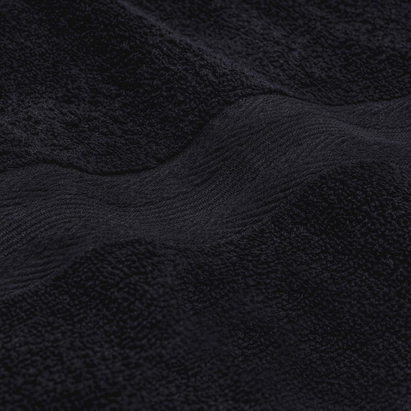 Boutiquo Ultra Soft من 6 قطع مناشف اليد مجموعة 16 × 28-100 ٪ من القطن Ringspun - مناشف يدوية متينة وامتصاص للغاية - مثالية للاستخدام في مستحضرات الصالة الرياضية في المطبخ الحمام والتنظيف العام - الأسود - Image 2
