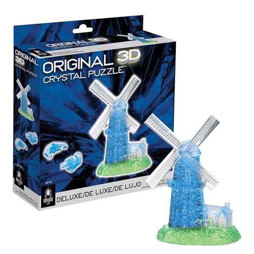 Bepuzzled Windmill Blue Deluxe Crystal Puzzle - Image 1