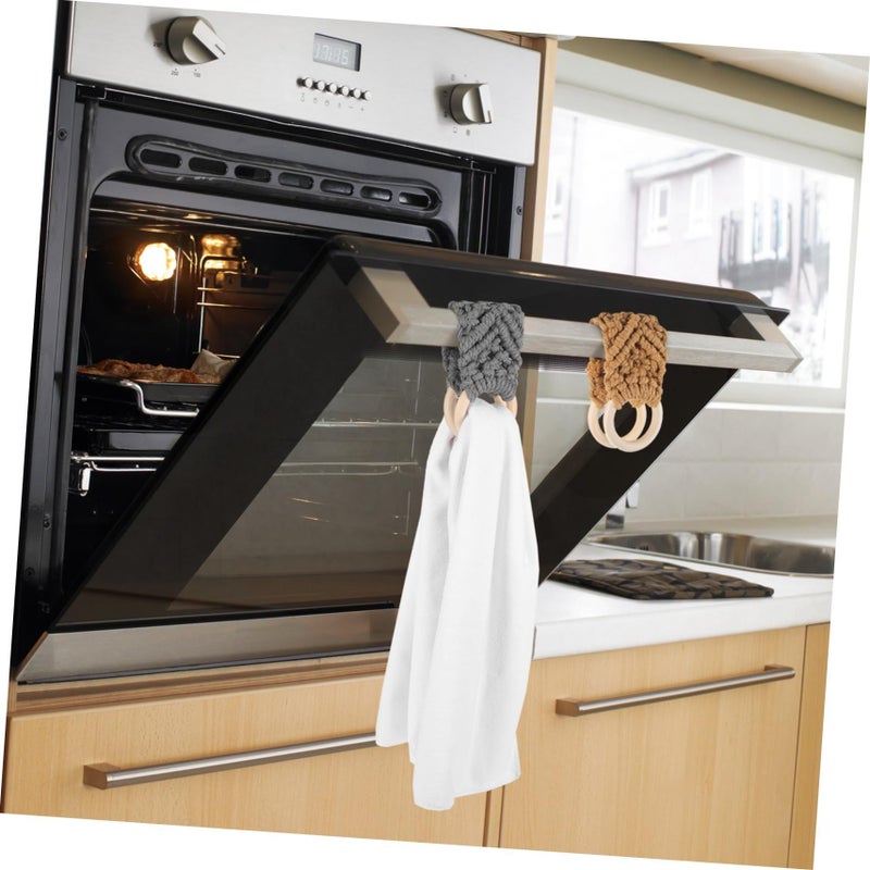 3Pcs Macrame Towel Rings Hanging Loops Handmade Nordic Style For Bathroom Kitchen Wall - Image 5