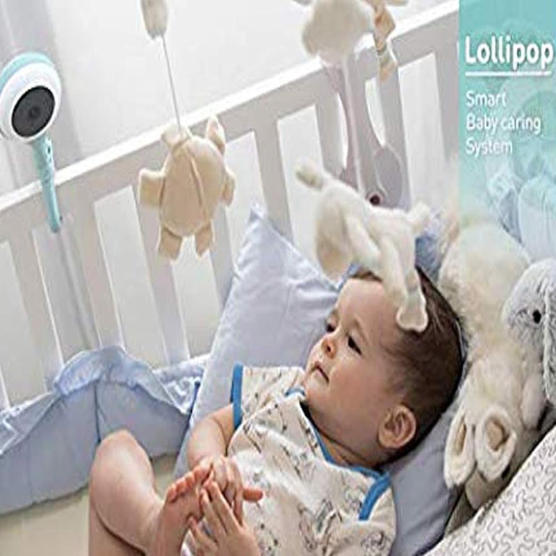 لولي بوب 1 كاميرا أطفال من نوع Lollipop مزودة بخاصية كشف البكاء الحقيقي، جهاز مراقبة أطفال ذكي يحتوي على كاميرا وصوت مع إمكانية التواصل الثنائي الاتجاه. هدية مثالية لحفلات استقبال المواليد. تأتي مع خاصية الرؤية الليلية بالأشعة تحت الحمراء. (لون أزرق - Image 2