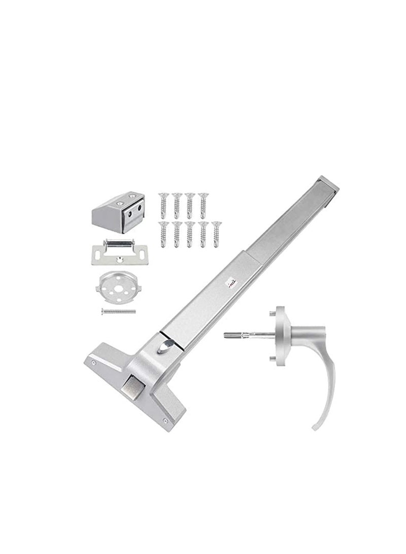 ABBASALI Door Push Bar Handles with Exterior Lever Emergency Lock Stainless Steel Commercial Door Push Bar - Image 1