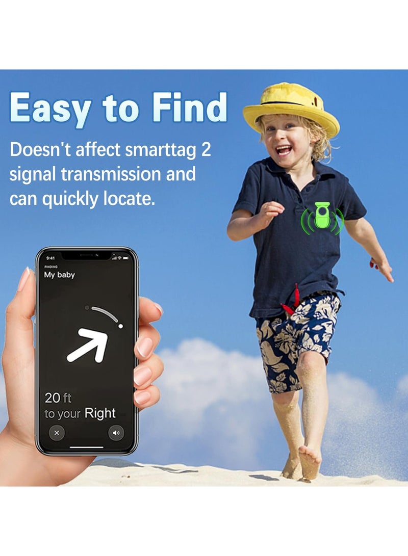 2 Pack Smart Tag 2 Holder Case with Hidden Safety Pin Compatible for Samsung Galaxy SmartTag2, SmartTag 2 Full Silicone Cover Skin with Brooch Clip for Clothes Backpack Pet - Image 5