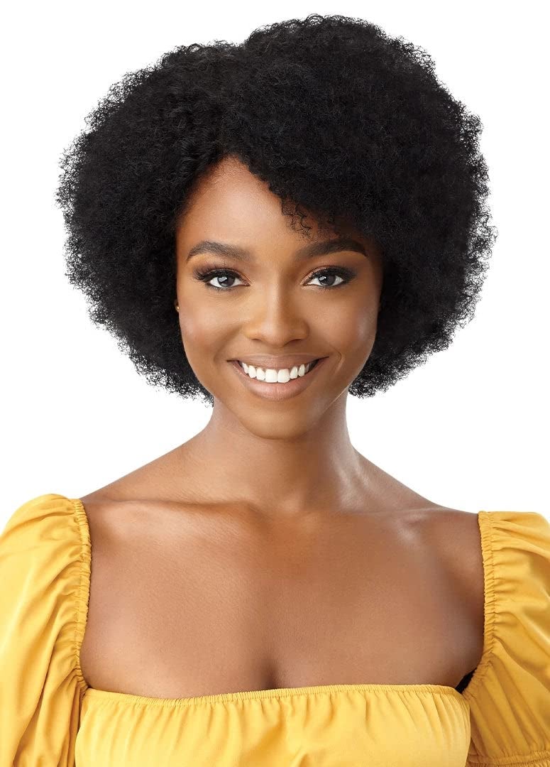 Outre Unprocessed Human Hair The Daily Lace Part Wig Natural Afro NATURAL BROWN