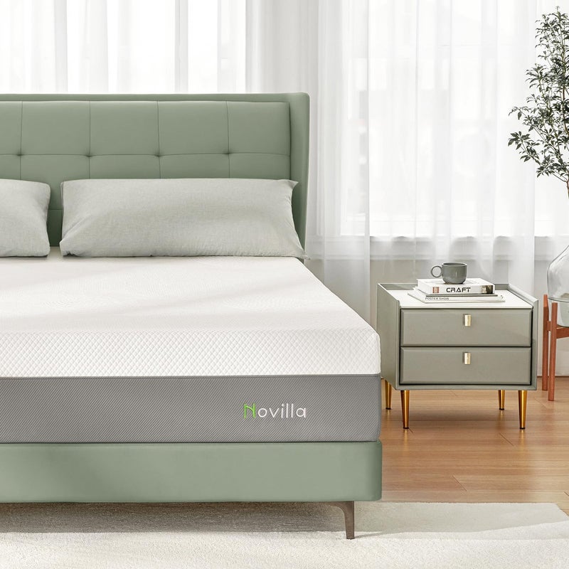 Novilla Full Mattress 10 Inch Cooling Gel Memory Foam Mattress for Cooler Sleep Enhanced Support Medium Firm Bed Mattress Full Size