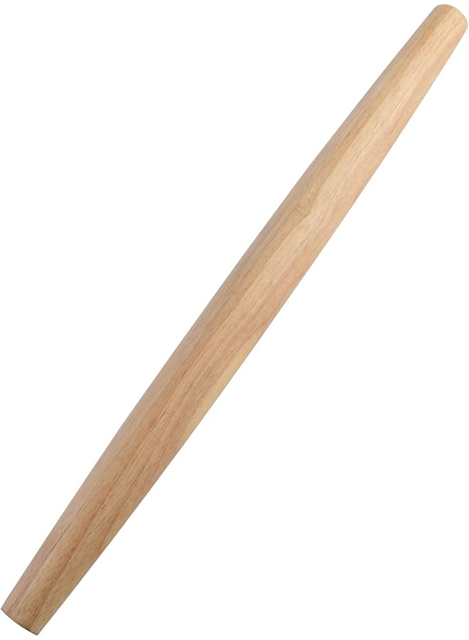 S-TOP French Rolling Pin (17 Inches) –WoodenRoll Pin for Fondant, Pie Crust, Cookie, Pastry, Dough –Tapered Design & Smooth Construction - Essential Kitchen Utensil - Image 1