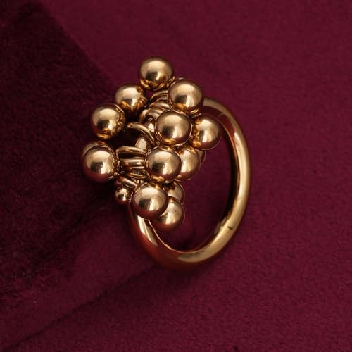 PALMONAS Gold Beads Harmony Ring for Womens - Waterproof & Anti-Tarnish - Image 4