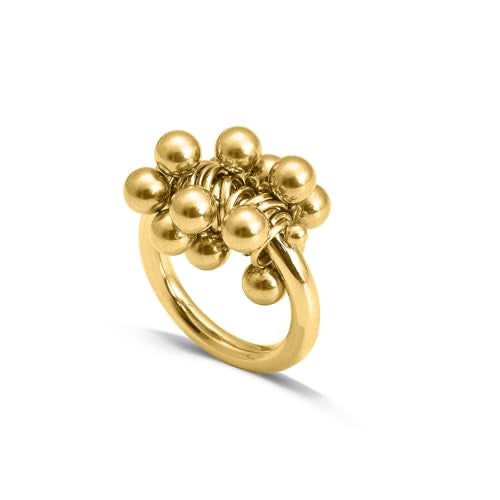 PALMONAS Gold Beads Harmony Ring for Womens - Waterproof & Anti-Tarnish - Image 1