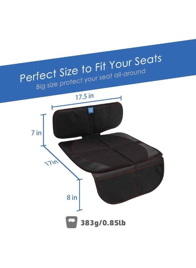 funbliss Car Seat Protector for Baby Child Car Seats 2 Packs Black, Waterproof Seat Protector with Thickest Padding for Baby Car, Dog Mat - Cover Pad Protects Automotive Vehicle Leather - Image 5