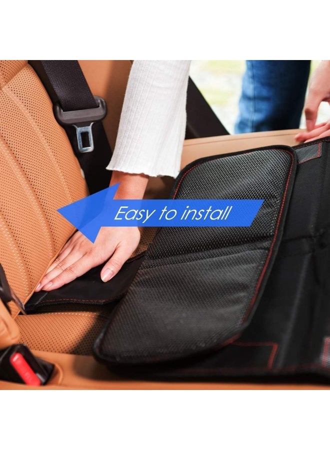 funbliss Car Seat Protector for Baby Child Car Seats 2 Packs Black, Waterproof Seat Protector with Thickest Padding for Baby Car, Dog Mat - Cover Pad Protects Automotive Vehicle Leather - Image 3