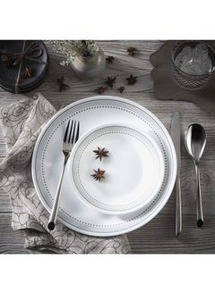 Corelle 18-Piece Chip Resistant Classic Collection Mystic Grey Dinnerware Set Service for 6  - Image 2