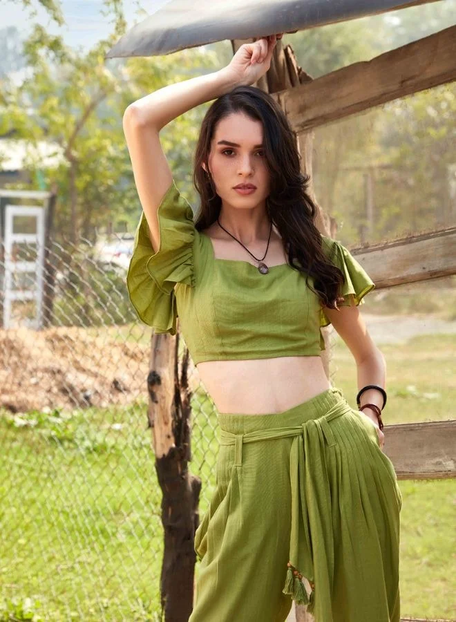 Abhishti Jadesheen Smocked Top