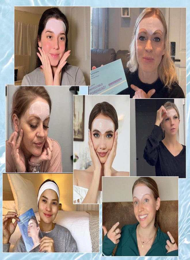 Tripsky Forehead Wrinkle Patches For Anti-Wrinkle, Overnight Facial Wrinkle Patches Jelly Pads With Collagen, Forehead Wrinkles Treatment Softening Fine Lines (White 20PCS - Image 3