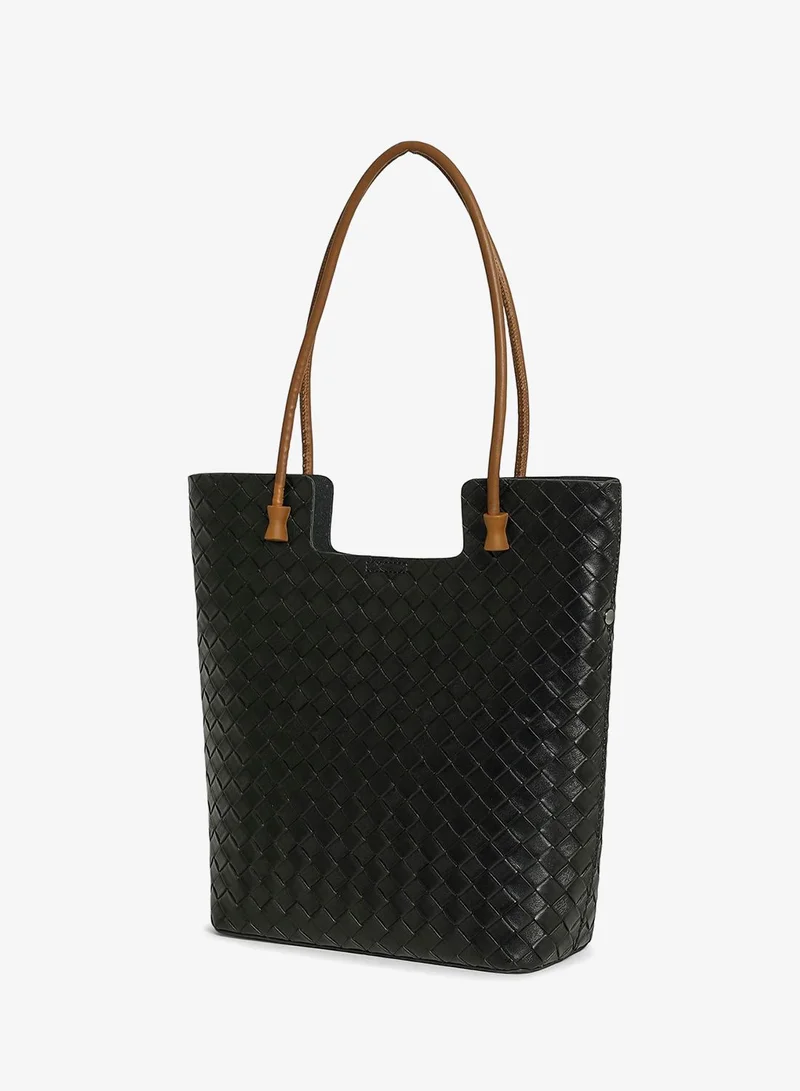 Haute Sauce  Solid Zip Lock Regular Vegan Leather Hand Bag For Women for Women | Best Price UAE