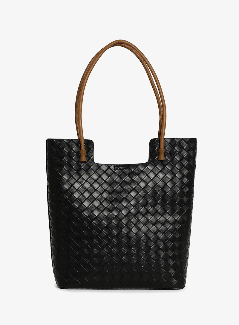 Haute Sauce  Solid Zip Lock Regular Vegan Leather Hand Bag For Women for Women | Best Price UAE