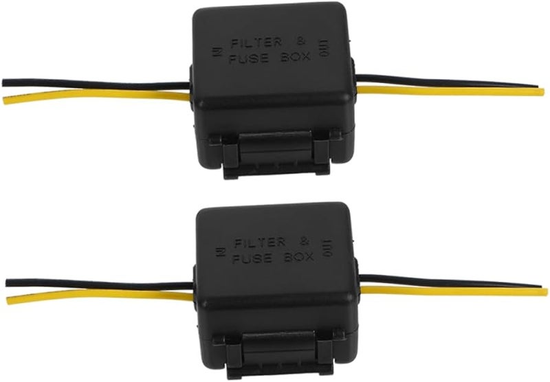 PRETYZOOM 2pcs Car Audio Power Filter Noise Reducer Protects Stereo Electronics Enhances Performance - Image 1