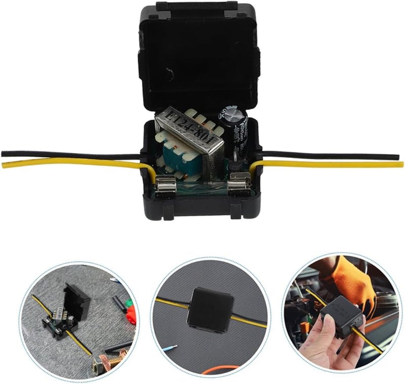 PRETYZOOM 2pcs Car Audio Power Filter Noise Reducer Protects Stereo Electronics Enhances Performance - Image 3