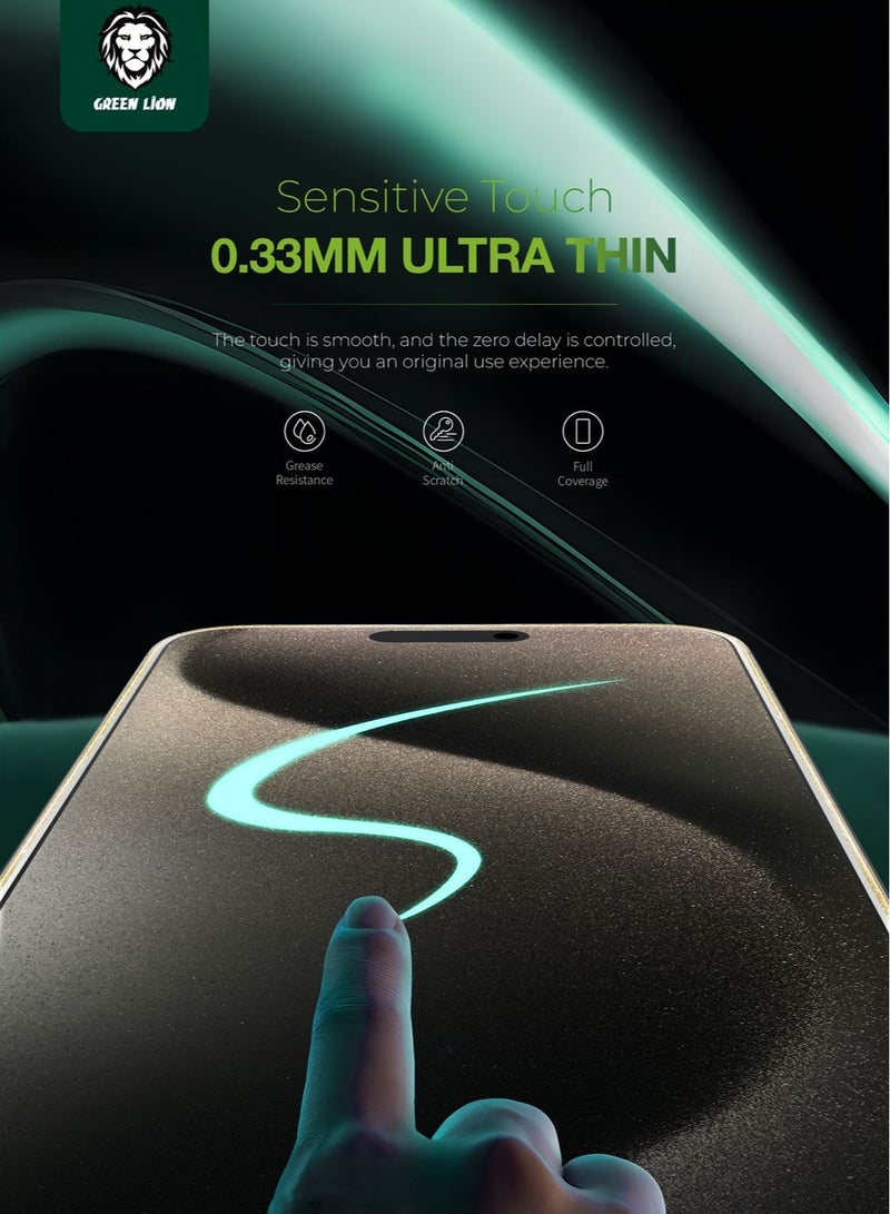 GREEN LION 3D Glitter Curved Screen Protector 9H Hardness No Bubbles Sensitive Touch Ultra Thin Shutterproof Protection  Anti Scratch Full Coverage - Silver - Image 4