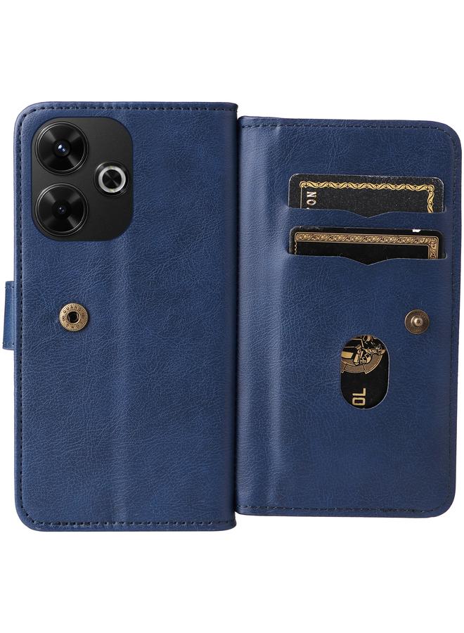 اس-توب جراب هاتف جلدي متعدد الوظائف لهاتف Redmi 13 4G Global مع 10 فتحات للبطاقات - Image 4