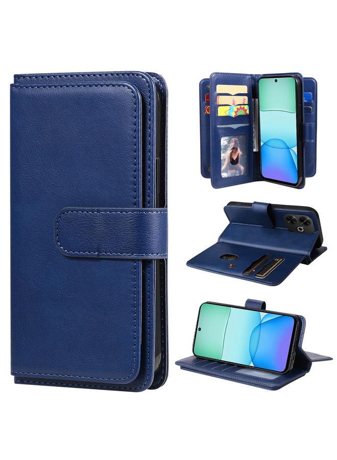 اس-توب جراب هاتف جلدي متعدد الوظائف لهاتف Redmi 13 4G Global مع 10 فتحات للبطاقات - Image 1