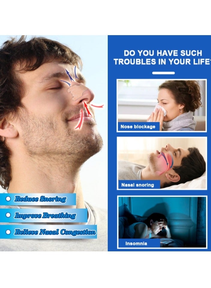 ERAYCEE Nasal Strips Better Breathe,lmprove Sleep,Nasal Strips for Congestiong Relief,Snoring Solution and Instant Relief for Nasal Congestion Caused By Colds and Allergies 10PCS - Image 2