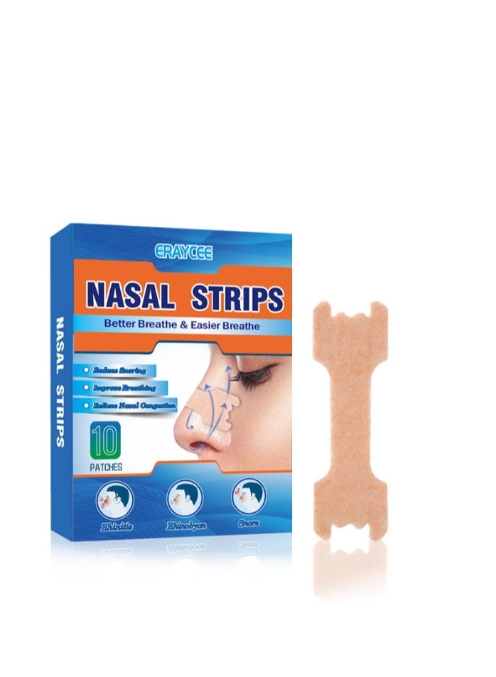 ERAYCEE Nasal Strips Better Breathe,lmprove Sleep,Nasal Strips for Congestiong Relief,Snoring Solution and Instant Relief for Nasal Congestion Caused By Colds and Allergies 10PCS - Image 4