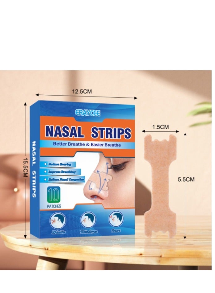 ERAYCEE Nasal Strips Better Breathe,lmprove Sleep,Nasal Strips for Congestiong Relief,Snoring Solution and Instant Relief for Nasal Congestion Caused By Colds and Allergies 10PCS - Image 5