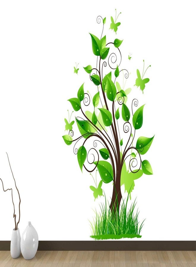 Wallstick ملصقات جدارية جميلة على شكل شجرة خضراء (فينيل 85 سم × 55 سم) - Image 1