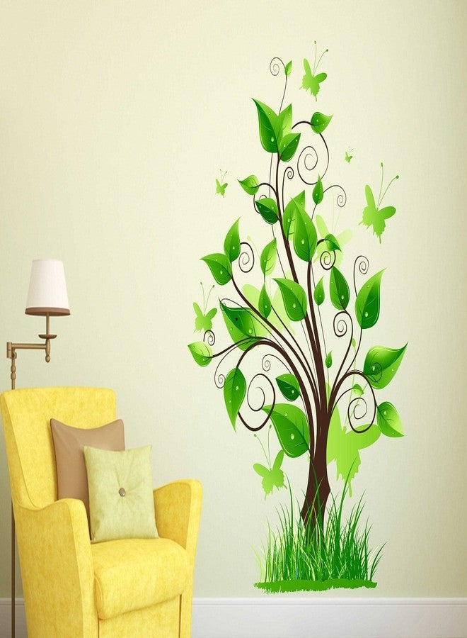 Wallstick ملصقات جدارية جميلة على شكل شجرة خضراء (فينيل 85 سم × 55 سم) - Image 3