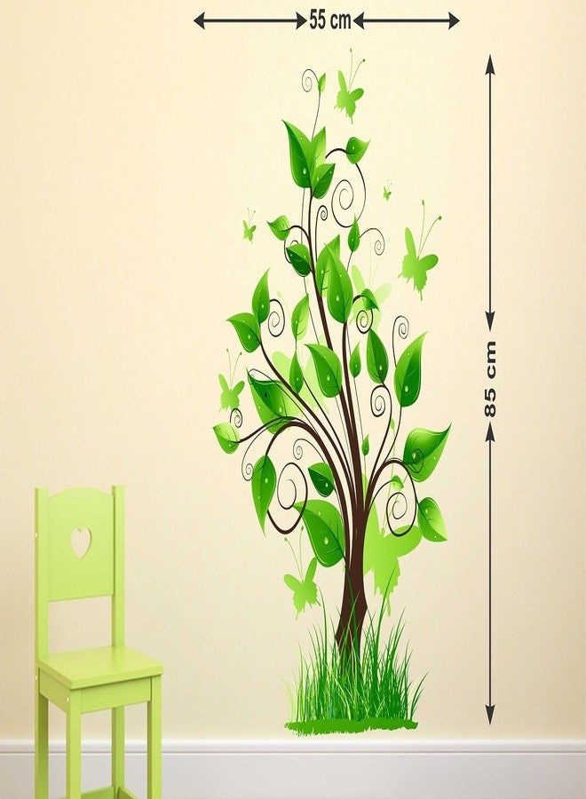 Wallstick ملصقات جدارية جميلة على شكل شجرة خضراء (فينيل 85 سم × 55 سم) - Image 2