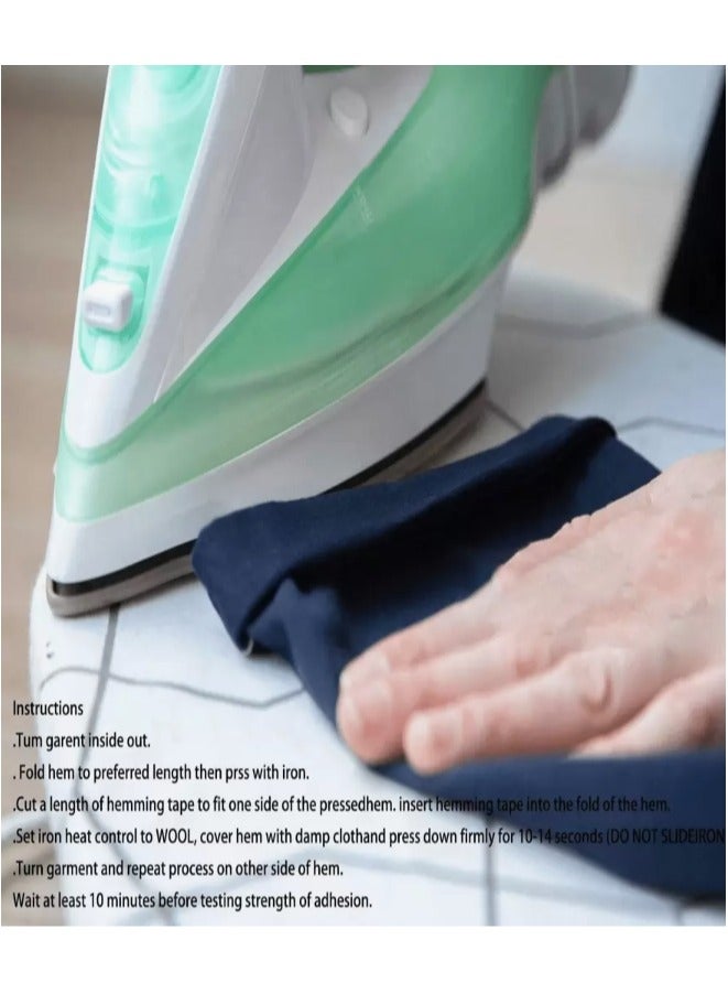 1 Roll Strong Adhesive Washable Shortening Tape, Heat Fusion Tape for Clothes Shortening, Ironing Fabric Tape for Repairing Curtains, Clothes, Pants, Pillowcases, Double-Sided Adhesive Lining, Detail-Free Shortening Tape, Suitable for Altering Clothes, Pants, Jeans, Skirts, Black - Image 4