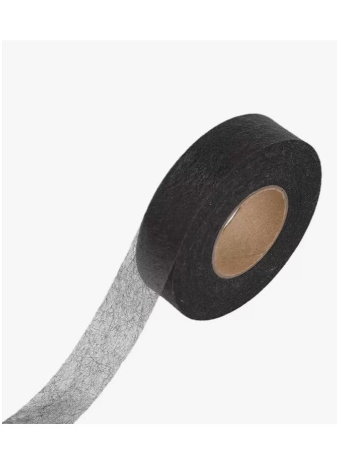 1 Roll Strong Adhesive Washable Shortening Tape, Heat Fusion Tape for Clothes Shortening, Ironing Fabric Tape for Repairing Curtains, Clothes, Pants, Pillowcases, Double-Sided Adhesive Lining, Detail-Free Shortening Tape, Suitable for Altering Clothes, Pants, Jeans, Skirts, Black - Image 1