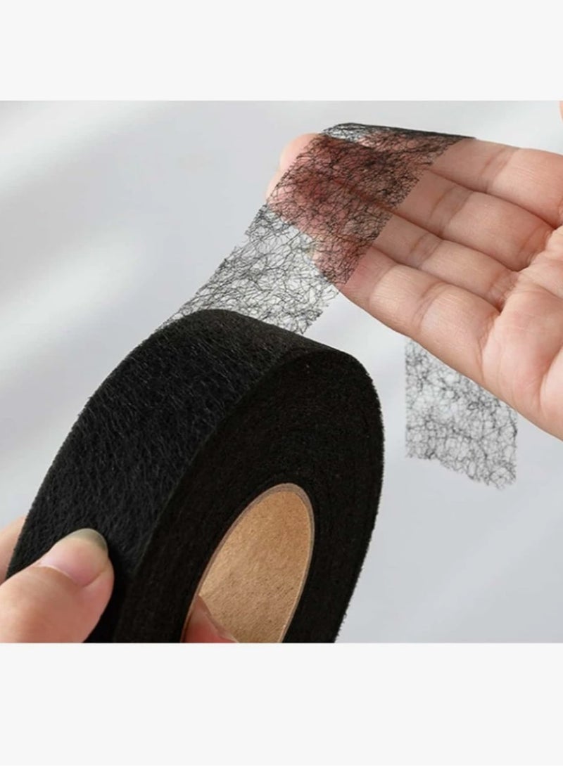 1 Roll Strong Adhesive Washable Shortening Tape, Heat Fusion Tape for Clothes Shortening, Ironing Fabric Tape for Repairing Curtains, Clothes, Pants, Pillowcases, Double-Sided Adhesive Lining, Detail-Free Shortening Tape, Suitable for Altering Clothes, Pants, Jeans, Skirts, Black - Image 3