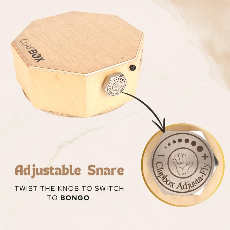Clapbox Cajembe Travel Cajon (3 instruments in 1) - Rubber wood with Carry Bag - Image 3