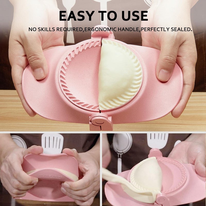 MUMSUNG Empanadas Press Maker, Dumpling Maker Mold Set With Dough Cutter, Dumpling Mold Set (L/4"+M/3") - Image 4
