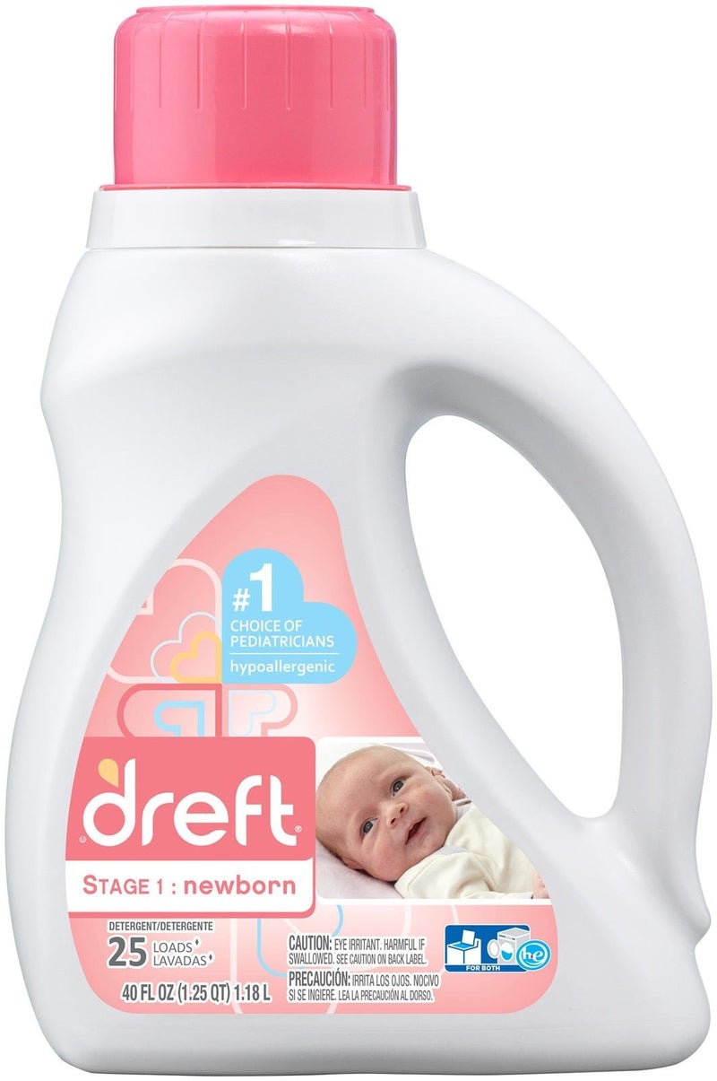 دريفت Dreft Stage 1: Newborn Liquid Laundry Detergent (HE), 40 oz, 25 loads by Dreft - Image 1