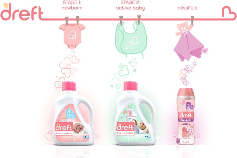 دريفت Dreft Stage 1: Newborn Liquid Laundry Detergent (HE), 40 oz, 25 loads by Dreft - Image 3