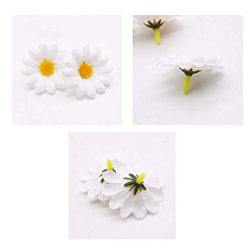 JOHOUSE 200PCS Silk Daisy Flower Heads, Gerbera Chrysanthemum Artificial Daisies Table Confetti for Baby Showers Birthday DIY Crafts - Image 3
