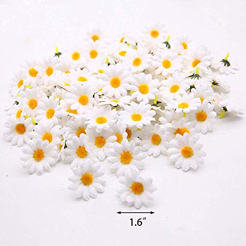 JOHOUSE 200PCS Silk Daisy Flower Heads, Gerbera Chrysanthemum Artificial Daisies Table Confetti for Baby Showers Birthday DIY Crafts - Image 2