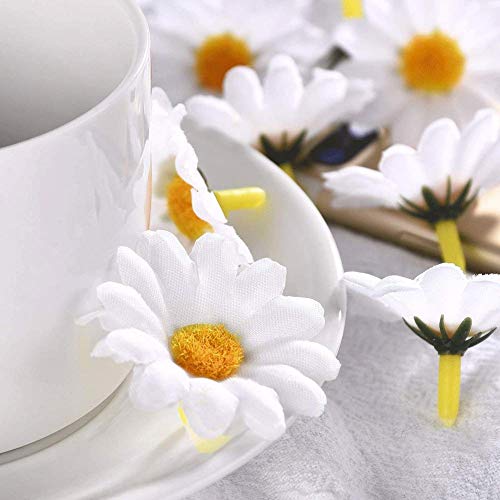 JOHOUSE 200PCS Silk Daisy Flower Heads, Gerbera Chrysanthemum Artificial Daisies Table Confetti for Baby Showers Birthday DIY Crafts - Image 4