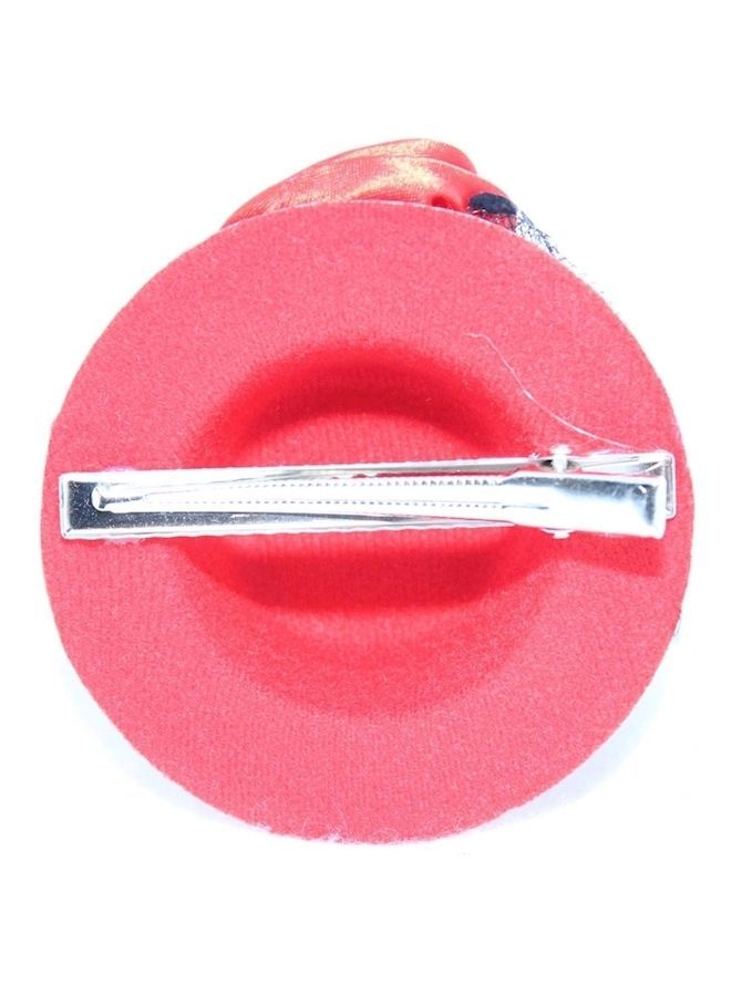 NIBEMINENT Hat Shape Hair Clip Red/Black - Image 3