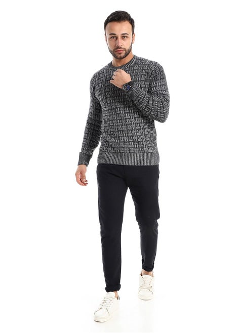 Wool Mens Pullover With Multi Design