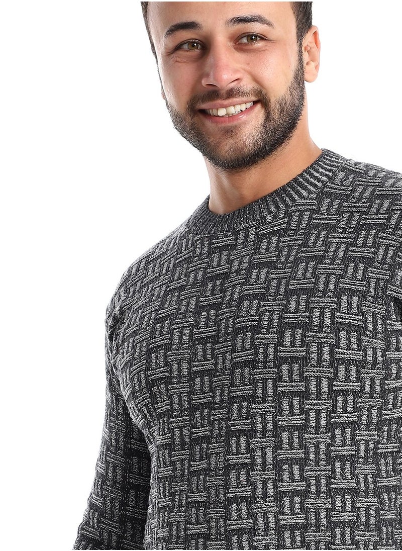 Caesar - Wool Mens Pullover With Multi Design - Image 1