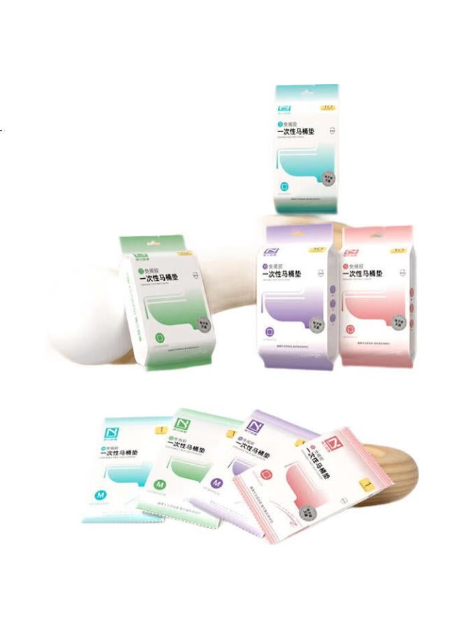 NOLANSEND Nuolansendi Disposable Extended Toilet Seat Covers, Maternity Toilet Seat Protectors, Portable For Home And Travel, 10 Individually Wrapped Pieces - Image 1