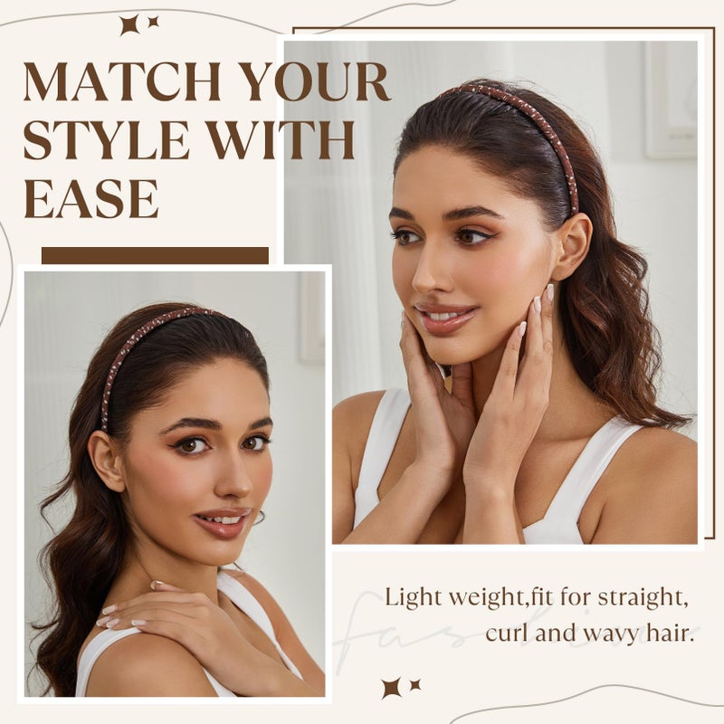 STHUAHE4PC Multicolor Protection Resin Teeth Comb Hair Hoop Hairband Headband Hair Accessories by Beauty hair (Multi-colored-No.13) - Image 4