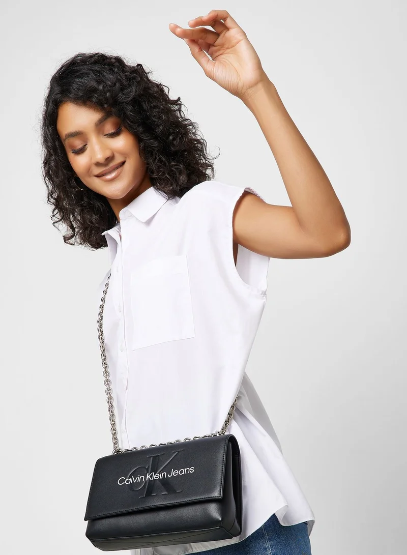 Calvin Klein Jeans Sculpted Ew Flap Over Crossbody
