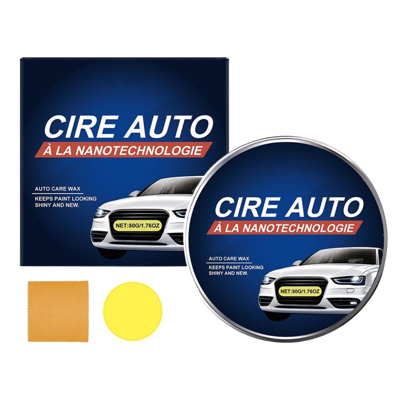 Car Scratch Remover Polish 50g Paint Repair Cream Kit With Sponge Towel - Image 2